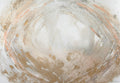 Peace, an abstract textured painting in soft greys, sand and gold by Stefanie Carola