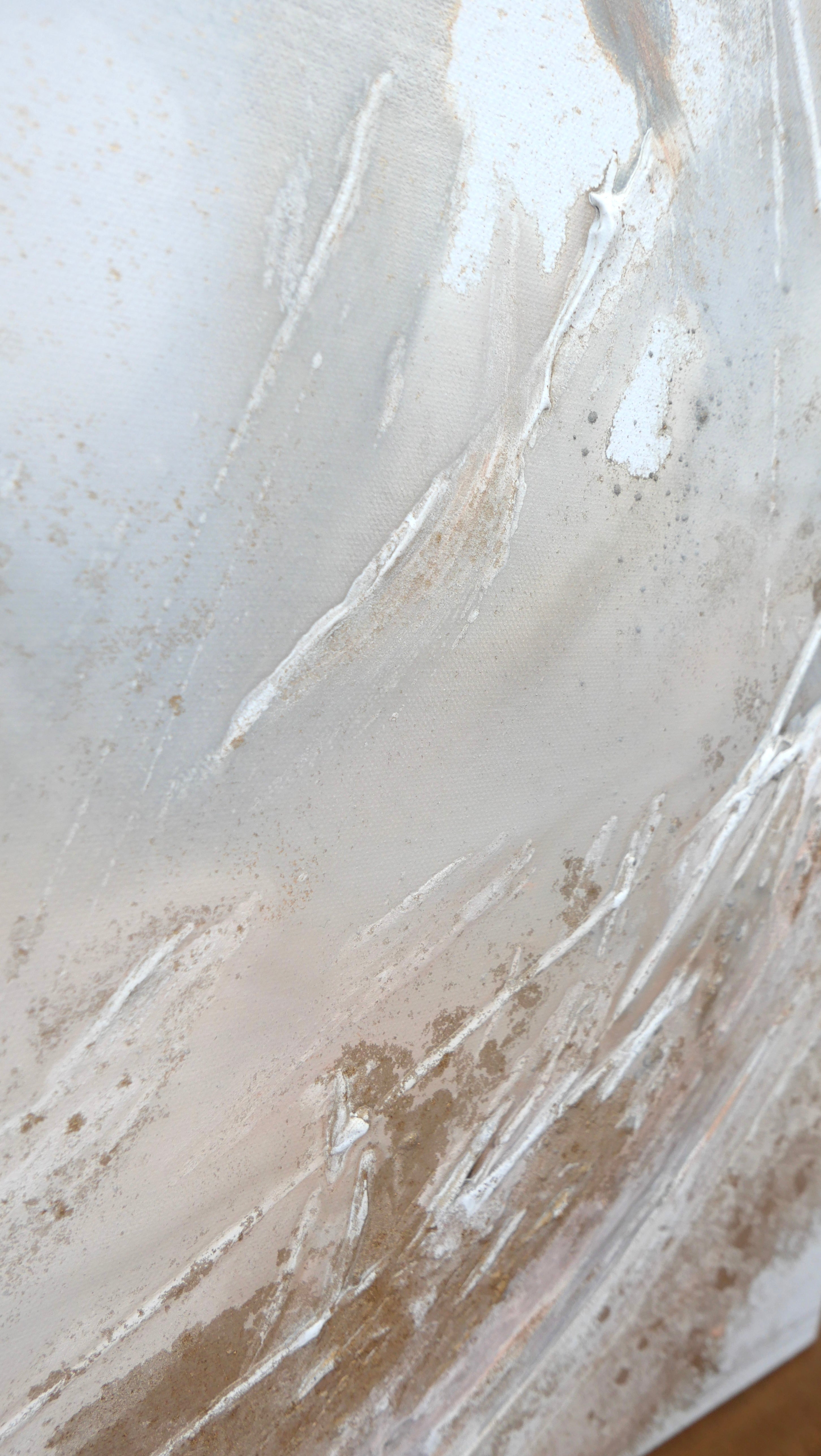 Close-up of the layered texture and pale centre of Peace