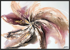 Wildflower, a large abstract textured painting in wine, peach and gold by Stefanie Carola
