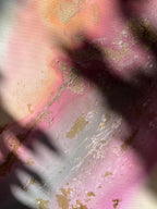 Close view of flowing pink and mauve tones in Flow