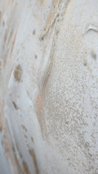Macro of the raised impasto surface in Peace
