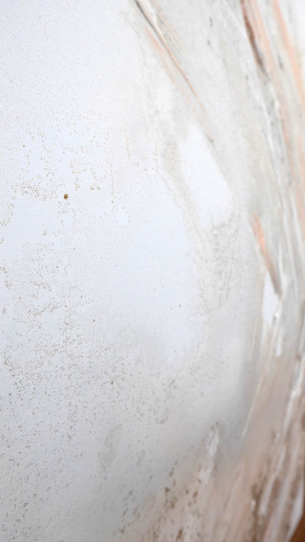 Detail of brushed structure paste and soft tonal shifts in Peace