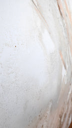 Detail of brushed structure paste and soft tonal shifts in Peace