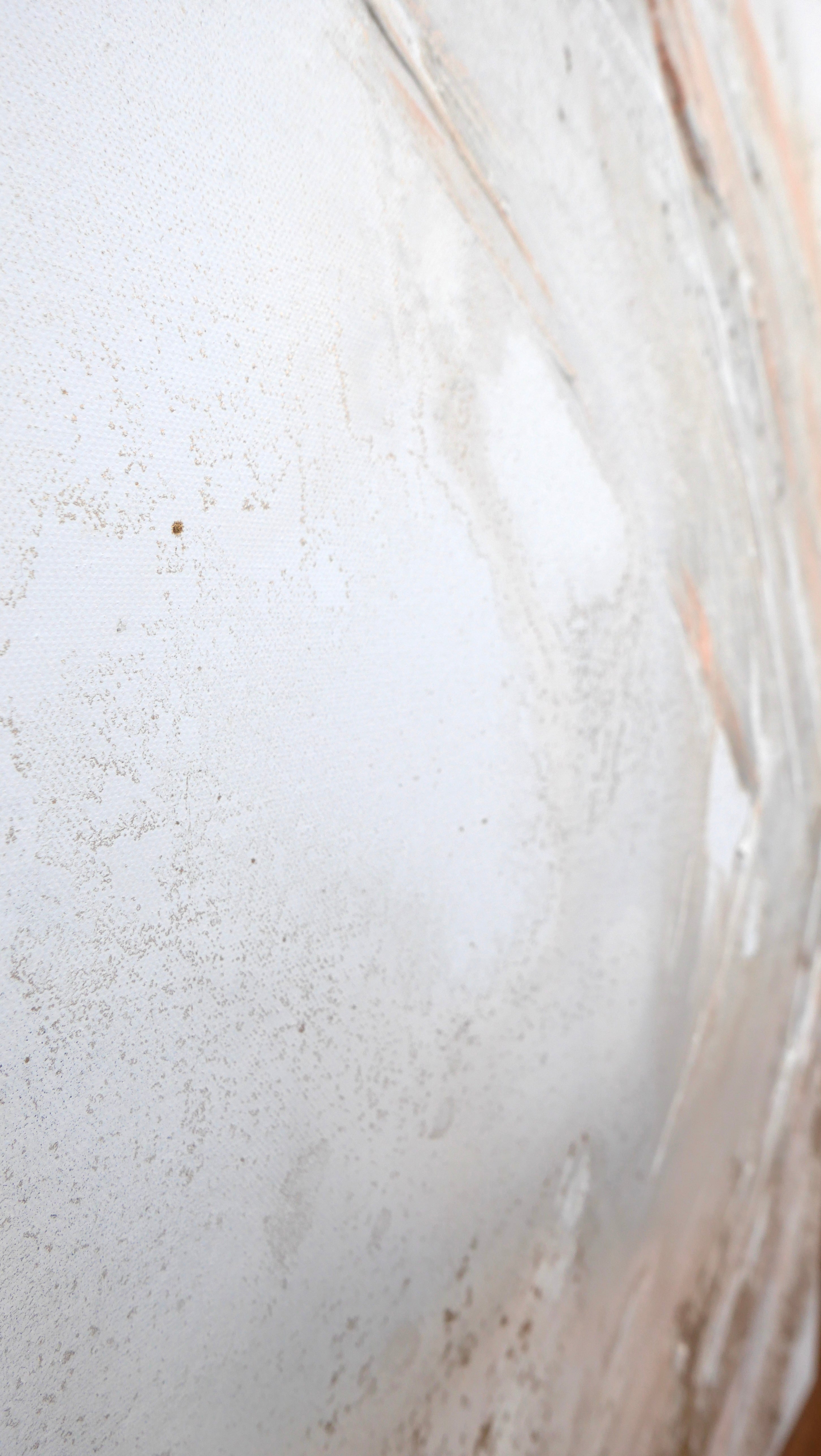 Detail of brushed structure paste and soft tonal shifts in Peace