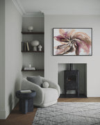 Video of Wildflower in a pale living room beside a wood burner